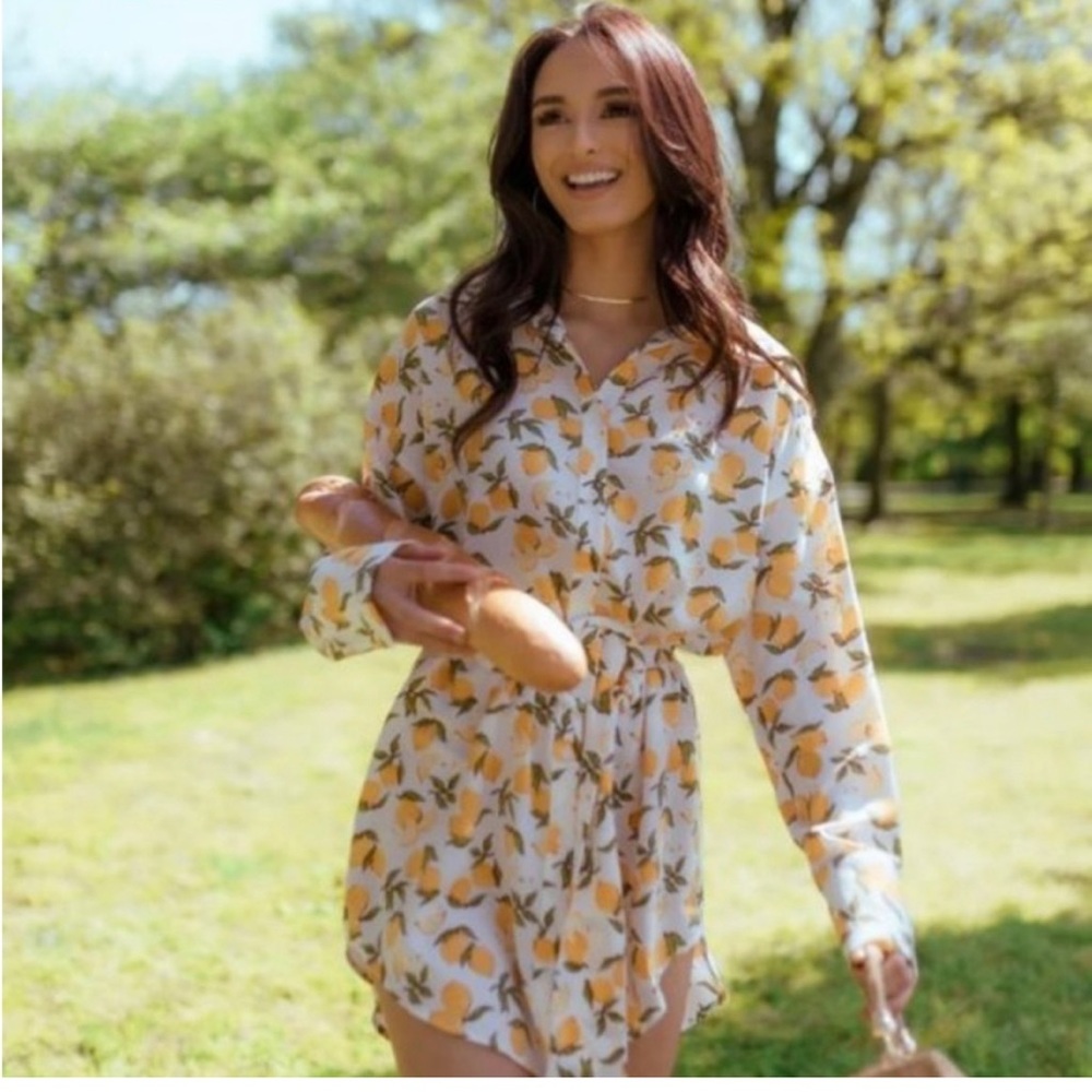 NWT Kittenish lemon print dress